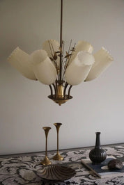 Paavo_Tynell_for_Idman_OY,_Chandelier_in_Brass_&_Glass,_Finland,_1940s