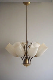 Paavo_Tynell_for_Idman_OY,_Chandelier_in_Brass_&_Glass,_Finland,_1940s