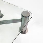 Pace_PostModern_Coffee_Table_1980s_Vintage_Leon_Rosen_Italy_Structural_Expressionism_Chrome_Glass