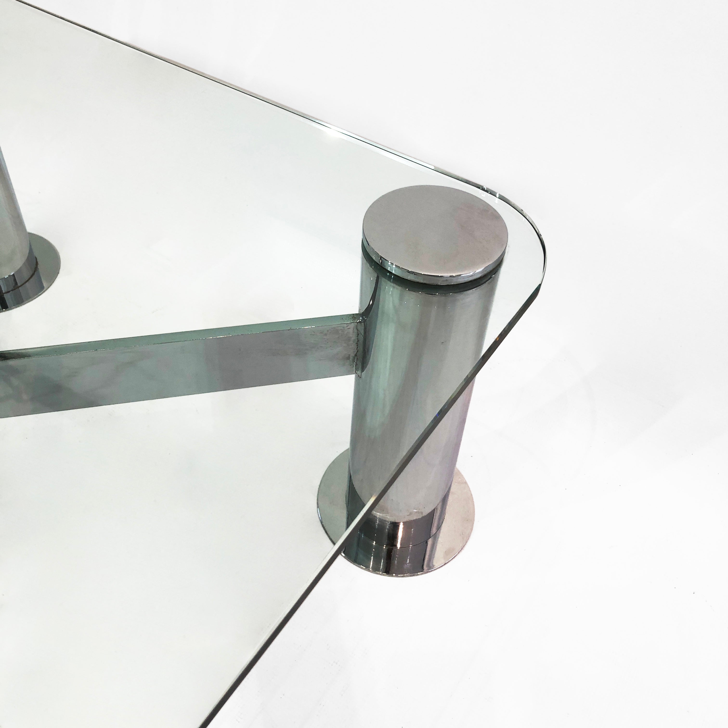 Pace_PostModern_Coffee_Table_1980s_Vintage_Leon_Rosen_Italy_Structural_Expressionism_Chrome_Glass