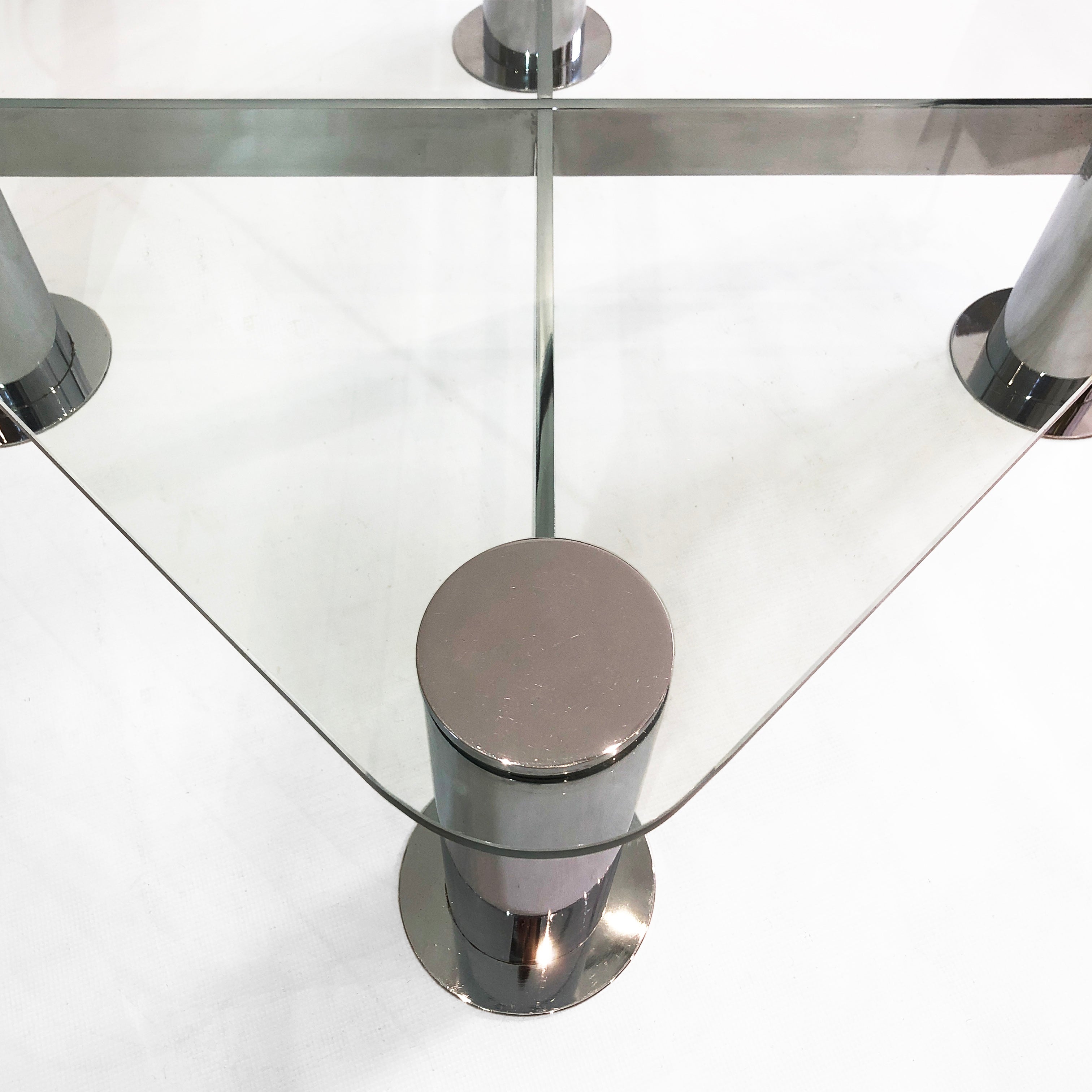 Pace_PostModern_Coffee_Table_1980s_Vintage_Leon_Rosen_Italy_Structural_Expressionism_Chrome_Glass
