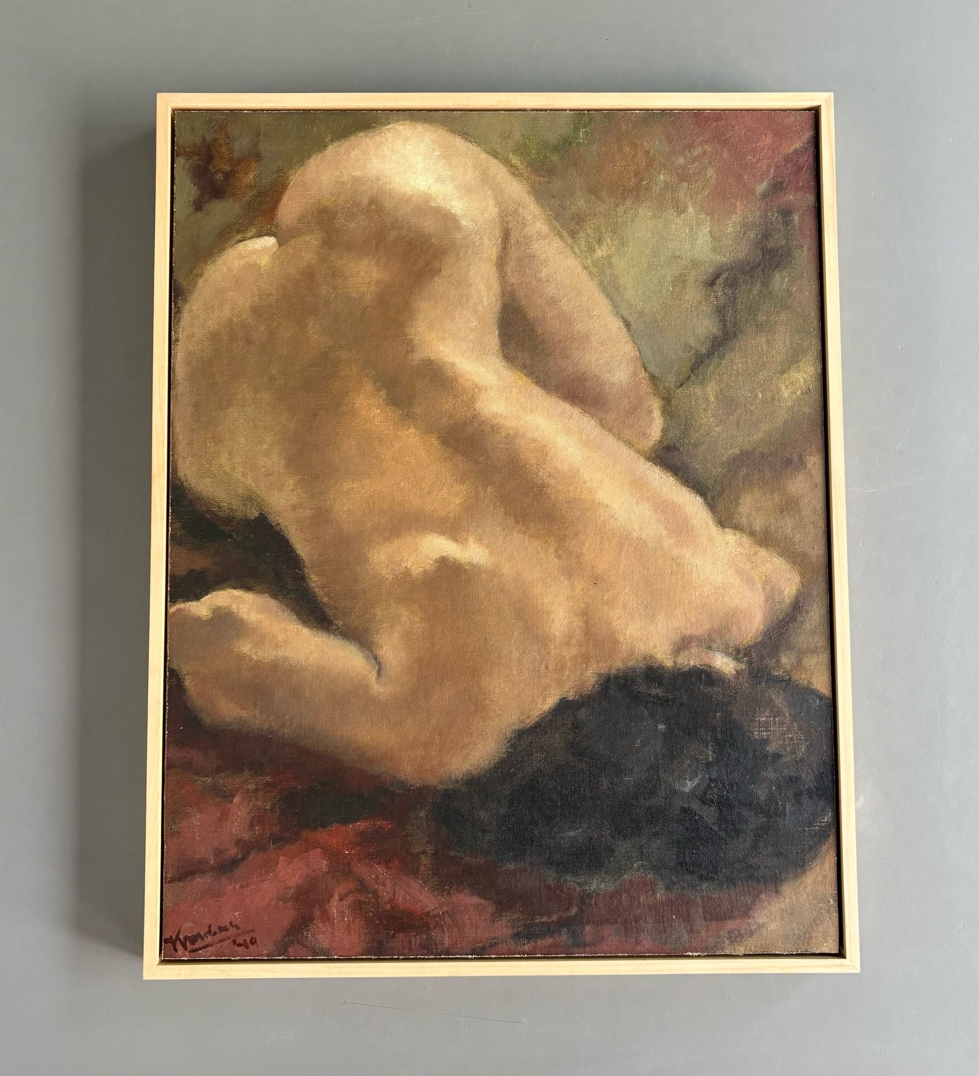 Nude_Woman_Painting_by_Klaas_II_Mobach,_Netherlands,_1940