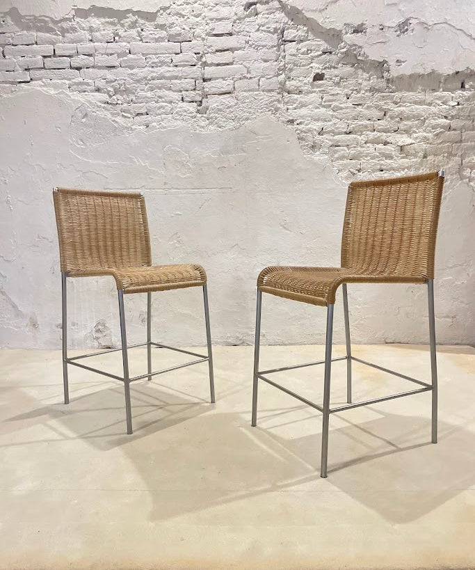 Set_of_2_“Agra”_Bar_Stools_by_Enrico_Franzolini_for_Accademia,_1990s