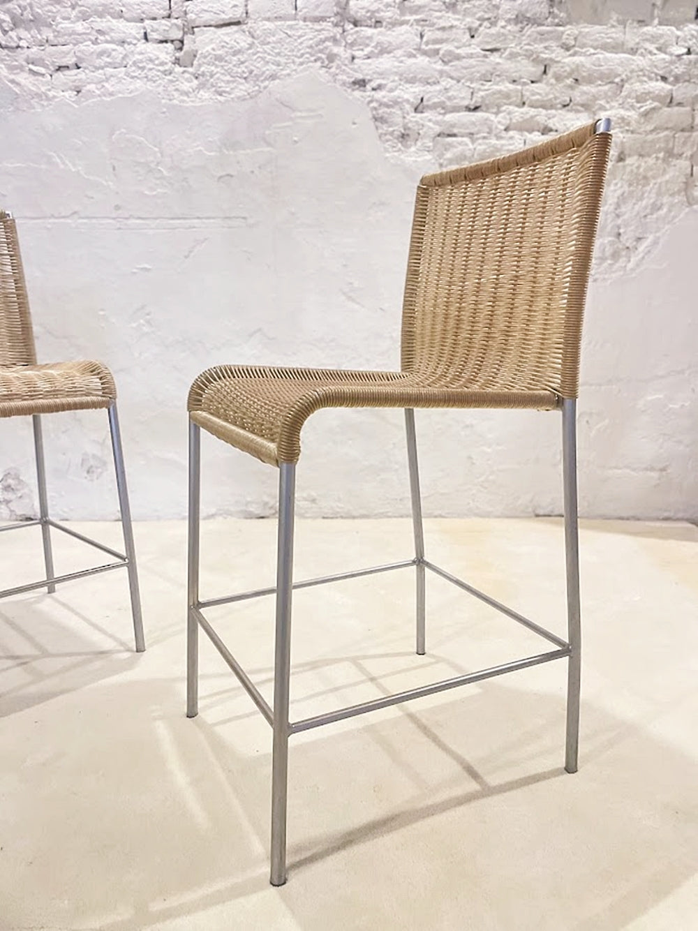 Set_of_2_“Agra”_Bar_Stools_by_Enrico_Franzolini_for_Accademia,_1990s