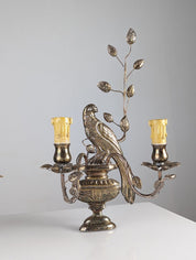 Set_of_2_appliques_with_Parrots_and_leaves_by_Maison_Bagues