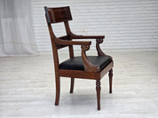 Set_of_2_Armchairs,_Carved_Teak_&_Leather_Vintage,_1920s_Denmark