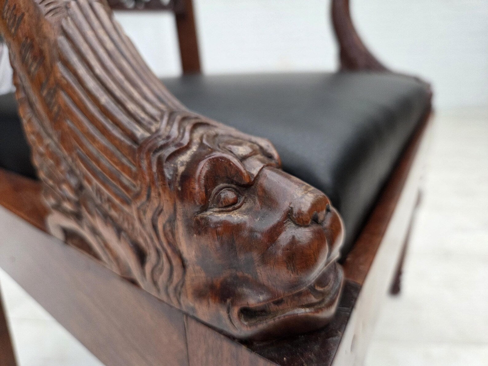 Set_of_2_Armchairs,_Carved_Teak_&_Leather_Vintage,_1920s_Denmark