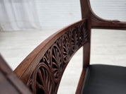 Set_of_2_Armchairs,_Carved_Teak_&_Leather_Vintage,_1920s_Denmark