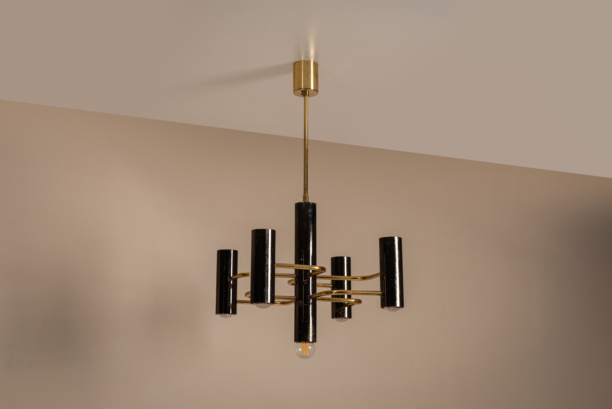 Set_of_2_Brass_and_Glass_Ceiling_Lamps_by_Gaetano_Sciolari_for_Boulanger,_1970s,_Italy