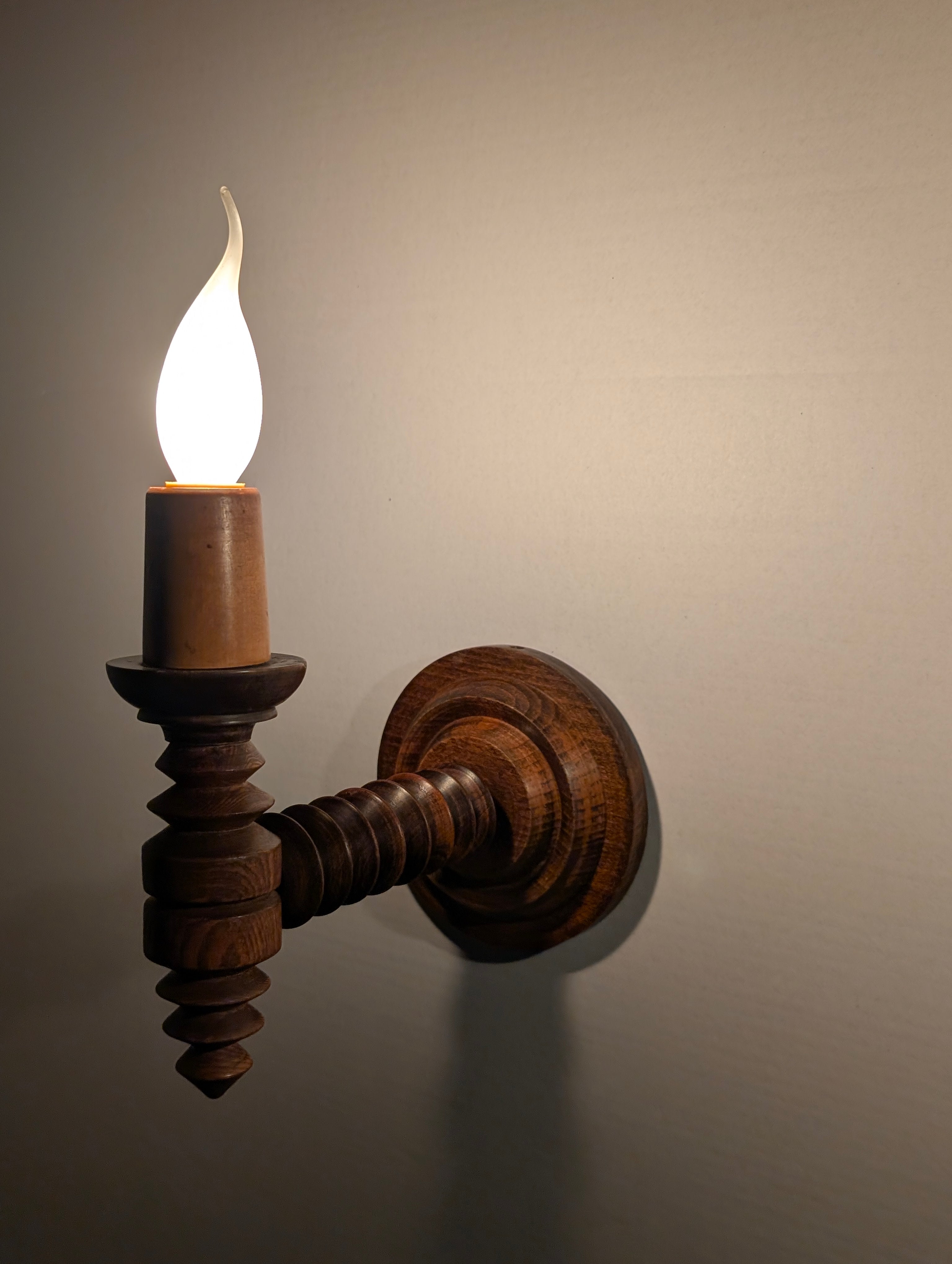 Set_of_2_Charles_Dudouyt_French_Turned_Wood_Wall_Sconces,_1940s