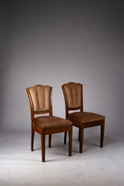 Set_of_2_Finnish_Art_Deco_Chairs_in_Oak_and_Brown_Upholstery,_Finland,_1930s