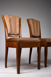 Set_of_2_Finnish_Art_Deco_Chairs_in_Oak_and_Brown_Upholstery,_Finland,_1930s
