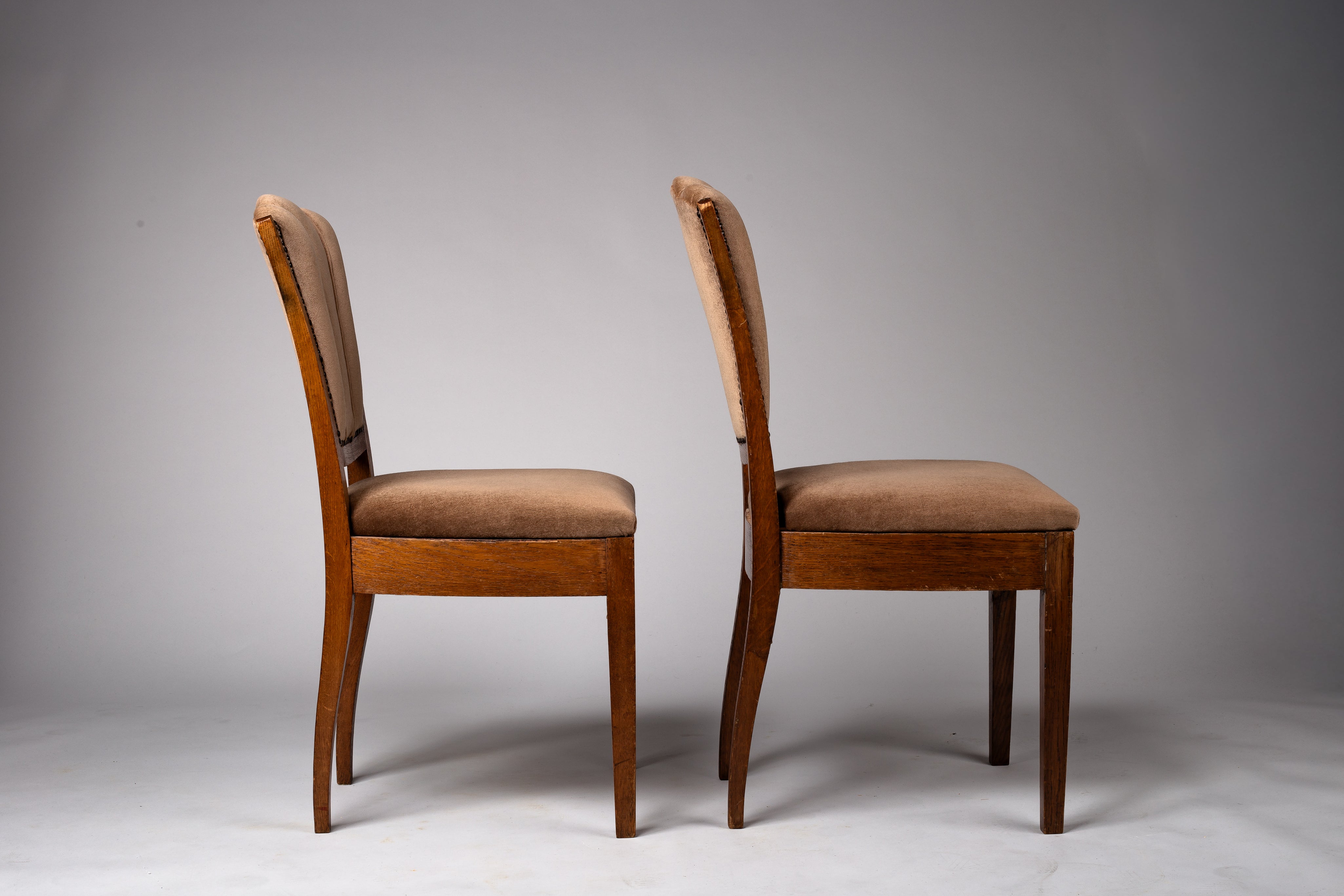 Set_of_2_Finnish_Art_Deco_Chairs_in_Oak_and_Brown_Upholstery,_Finland,_1930s