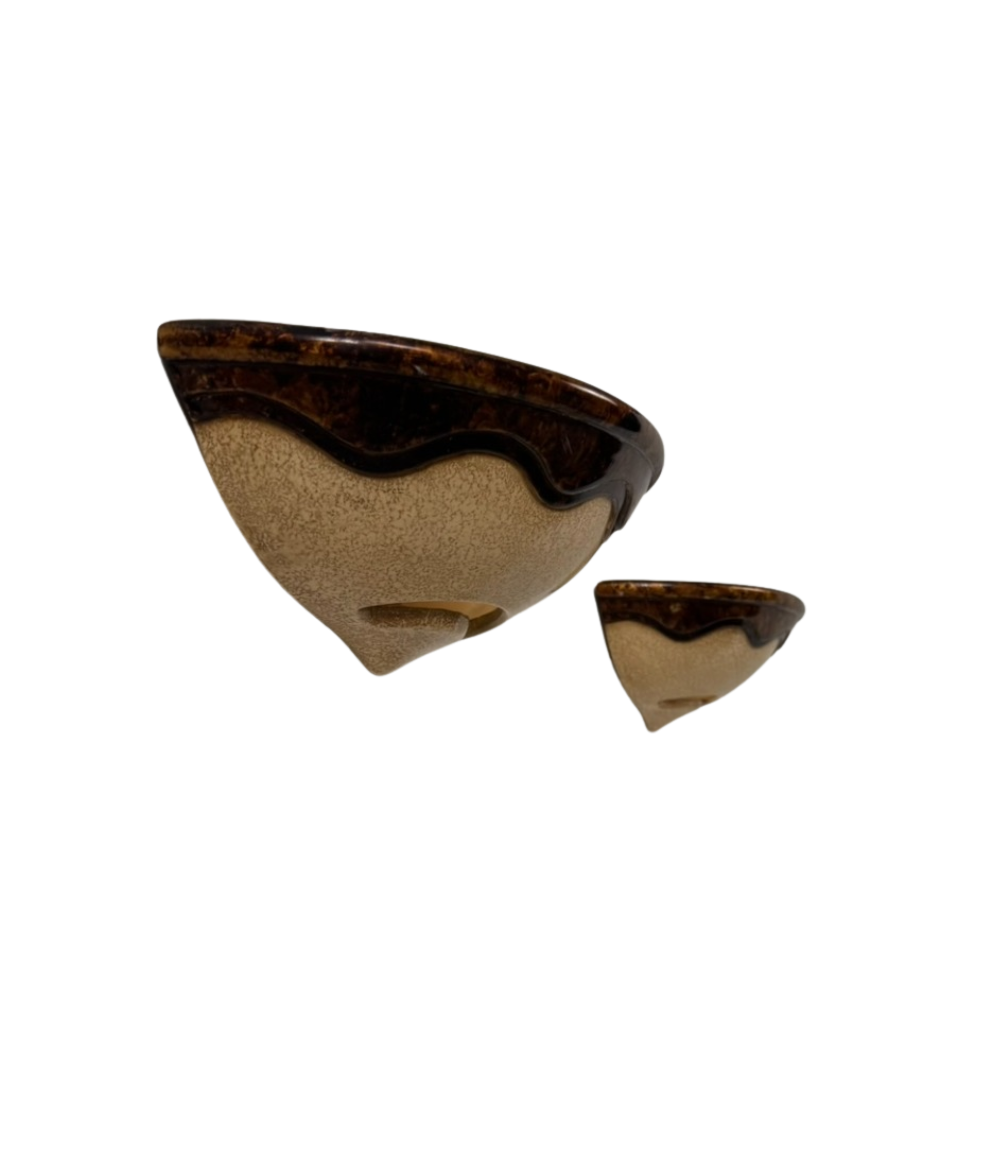Pair_of_French_Beige_and_Brown_Enamelled_Porcelain_Wall_Sconces,_Vintage_Wall_Lights,_1960s