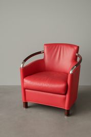 Set_of_2_Giorgetti_Progretti_armchairs_in_red_leather,_custom_edition_by_Massimo_Scolari