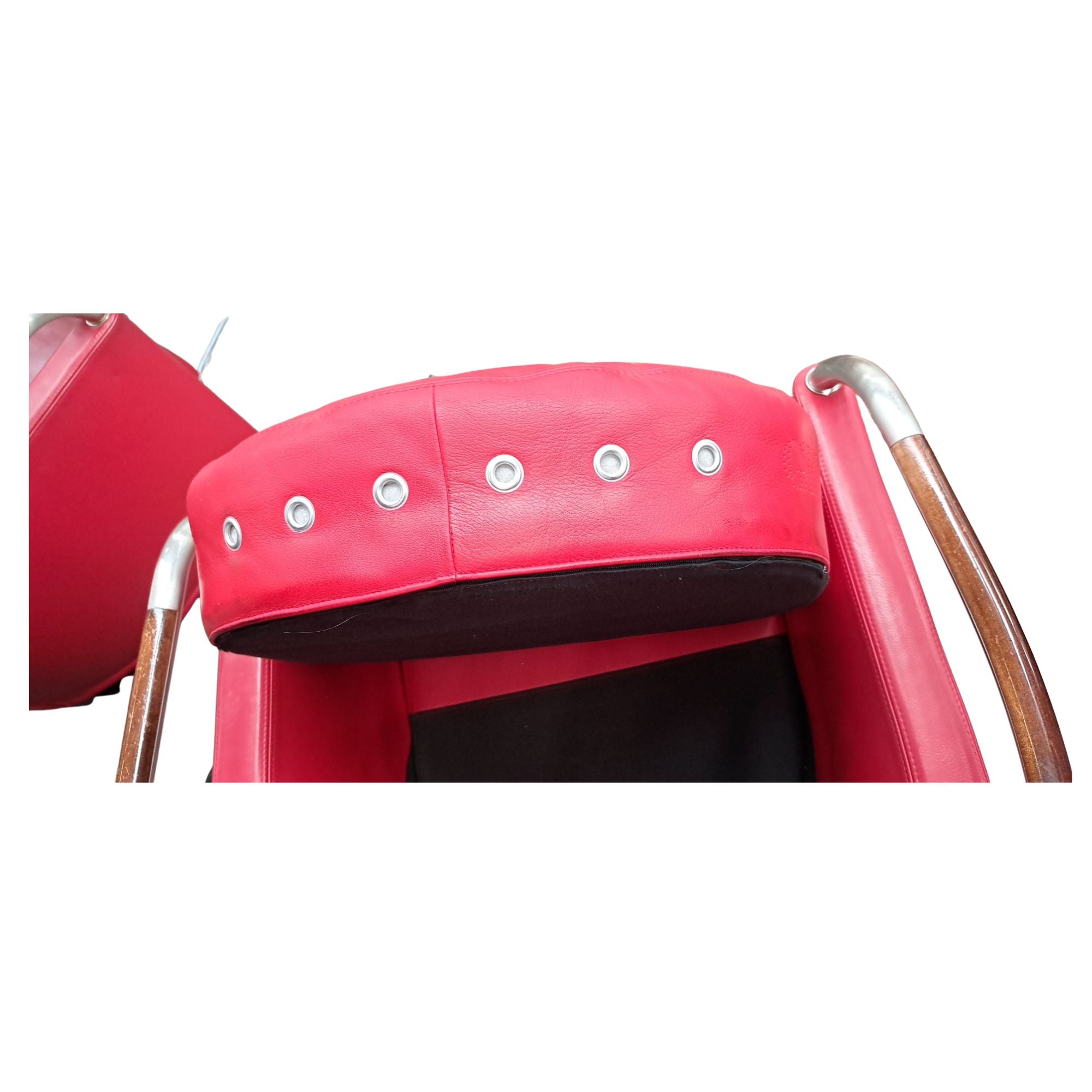 Set_of_2_Giorgetti_Progretti_armchairs_in_red_leather,_custom_edition_by_Massimo_Scolari