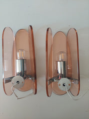 Set_of_2_1970s_VECA_Pink_Crystal_Glass_and_Chrome_Wall_Lights,_Italy