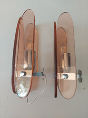 Set_of_2_1970s_VECA_Pink_Crystal_Glass_and_Chrome_Wall_Lights,_Italy