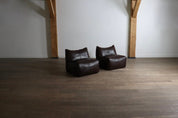 Set_of_2_Le_Bambole_Lounge_chairs_in_buffalo_leather_By_Mario_Bellini_For_B&B_Italia,_1970s