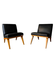 Pair_of_Low_Chair_in_the_style_of_Jens_Risom_Slipper_Chair._1950's