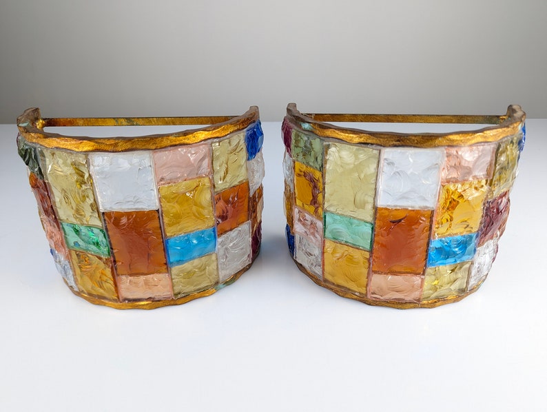 Set_of_2_Multicolored_Hammered_Glass_and_Wrought_Iron_Sconces_by_Longobard,_Italy,_1970s
