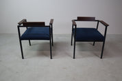 Set_of_2_Postmodern_armchairs_in_steel_and_mahogany,_1970s