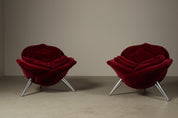 Set_of_2_Rose_Lounge_Chairs_by_Masanori_Umeda_for_Edra_in_Red_Velvet,_Italy_1990