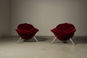 Set_of_2_Rose_Lounge_Chairs_by_Masanori_Umeda_for_Edra_in_Red_Velvet,_Italy_1990