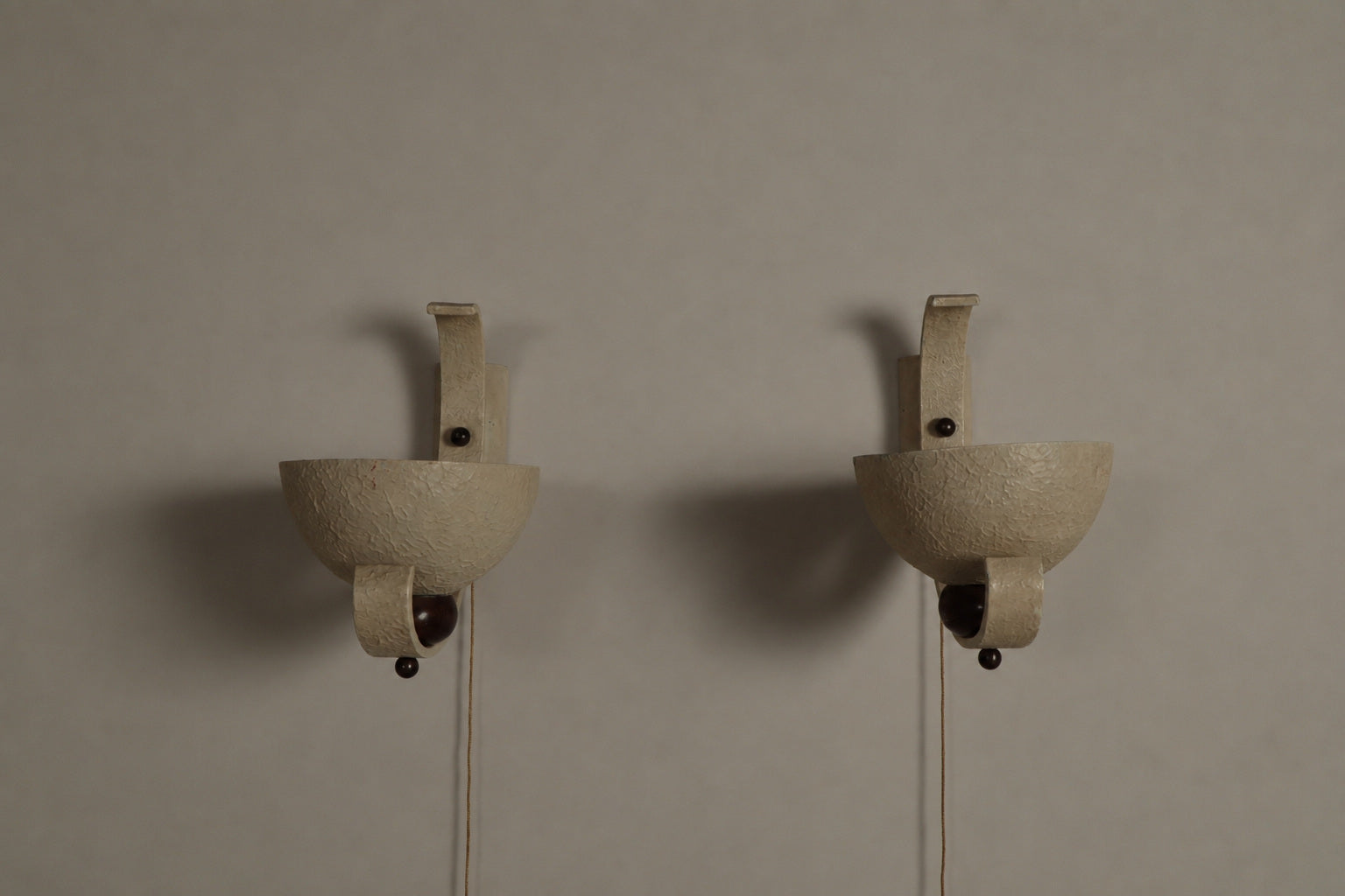 Set_of_2_French_Iron_Wall_Uplights_with_Wooden_Accents,_France,_1950s