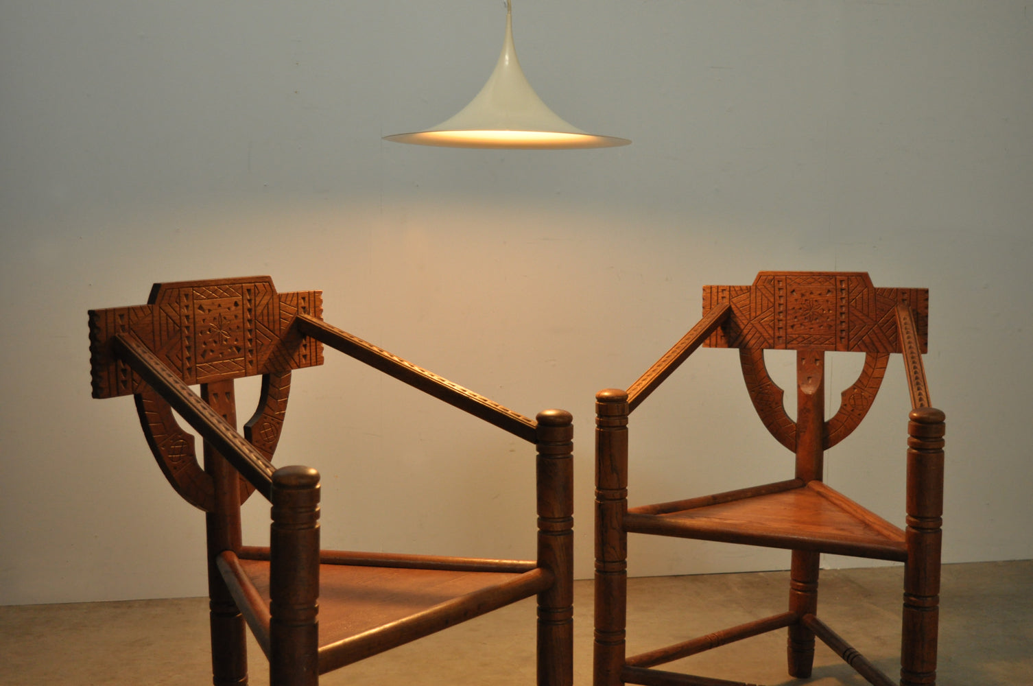 Set_of_2_Swedish_Primitive_Monk_Chairs_in_Solid_Oak,_Handcrafted,_1950s