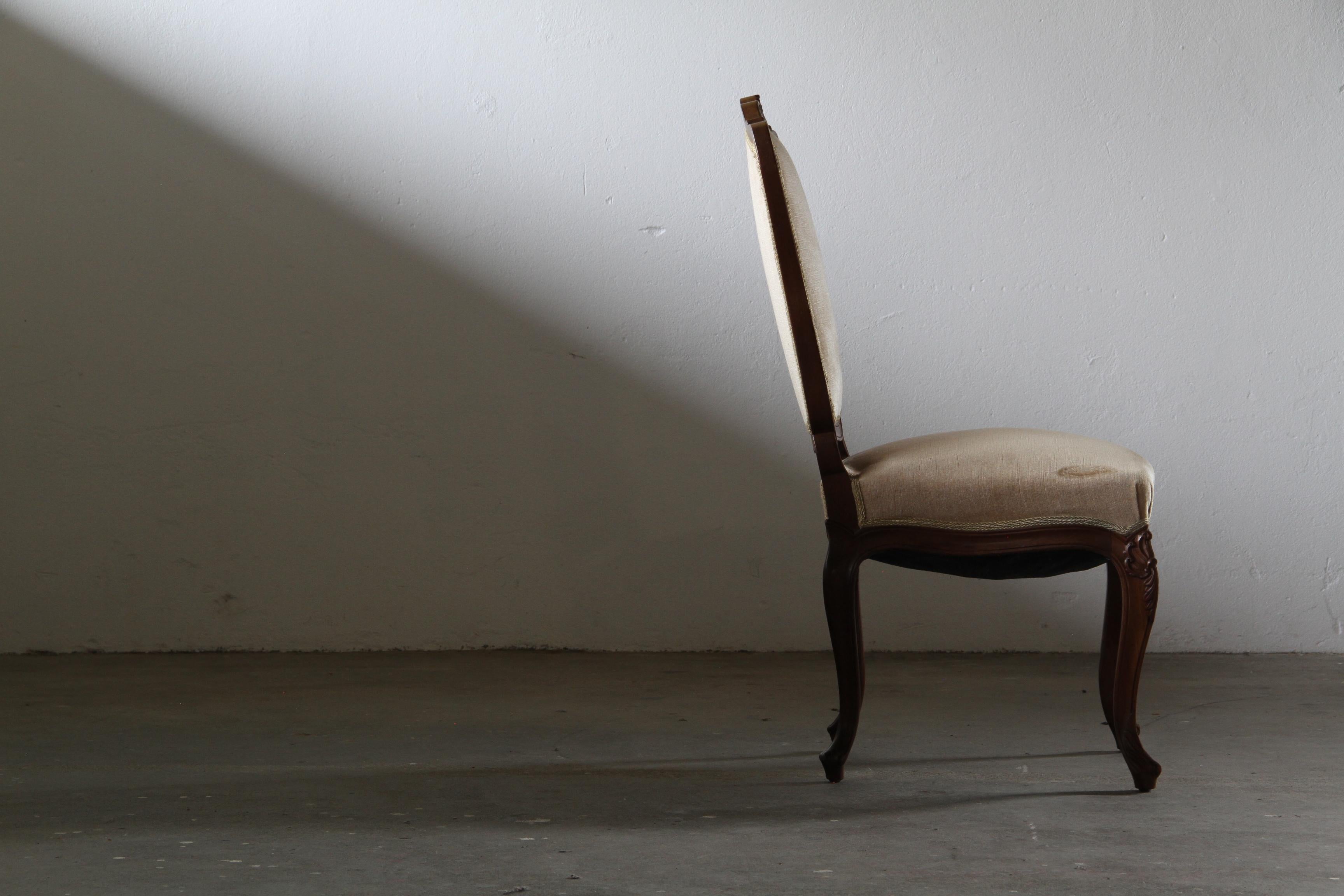 Set_of_2_Antique_Danish_Rococo_Revival_Armchairs_with_Carved_Walnut_Frames_and_Velvet_Upholstery,_19th_Century
