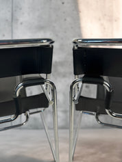 Set_of_2_Marcel_Breuer_Wassily_B3_Chairs_in_Black_Leather_and_Chrome,_1970s–80s