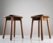 Set_of_2_Wooden_Stools_by_Pierre_Gautier-Delaye,_French_Mid_Century_Design,_1960s