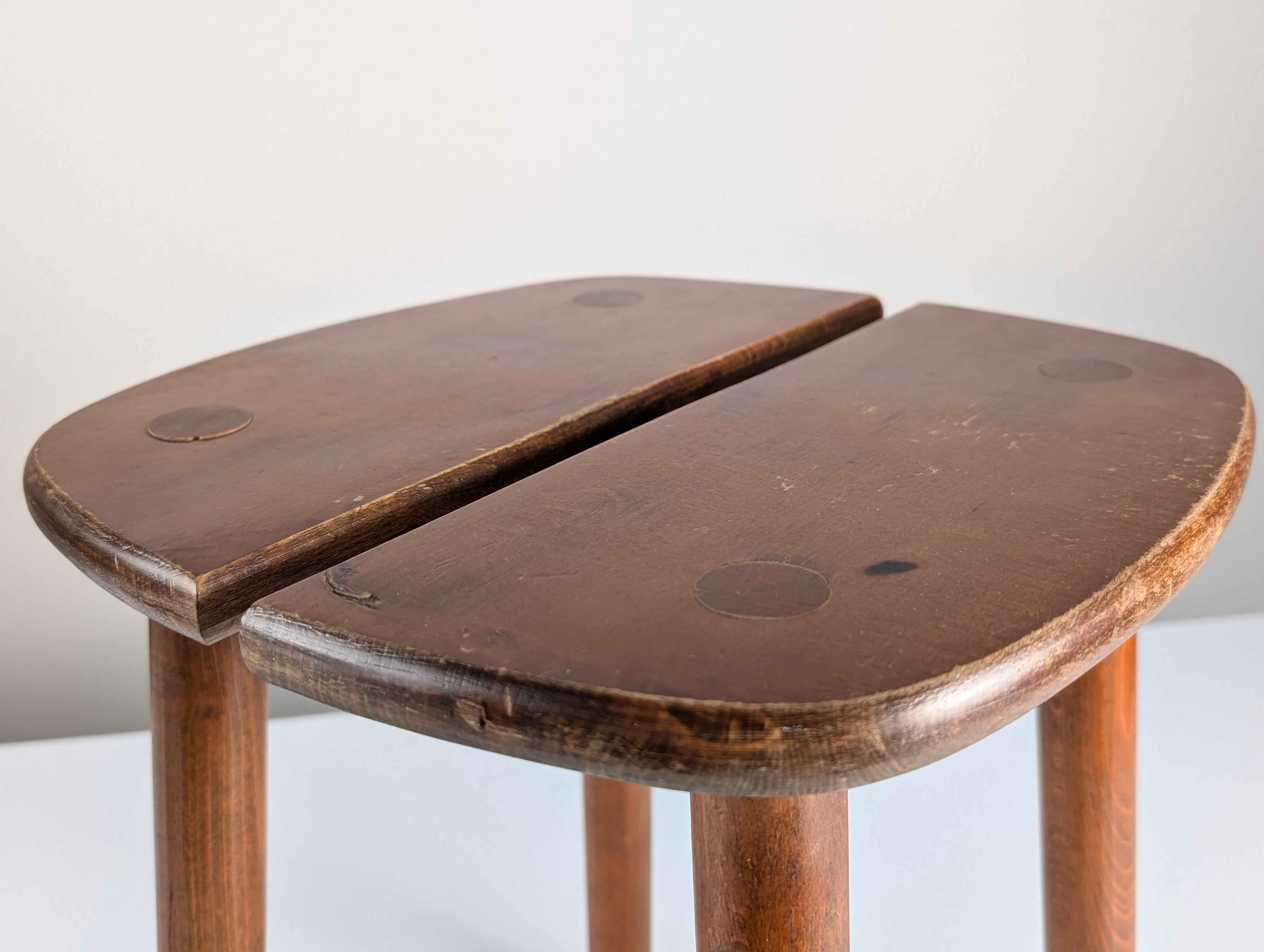 Set_of_2_Wooden_Stools_by_Pierre_Gautier-Delaye,_French_Mid_Century_Design,_1960s