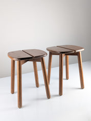 Set_of_2_Wooden_Stools_by_Pierre_Gautier-Delaye,_French_Mid_Century_Design,_1960s
