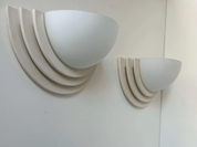 Set_of_2_French_Plaster_and_Sandblasted_Glass_Wall_Sconces,_Soft_Diffused_Wall_Lights,_1970s