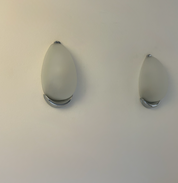 Set_of_2_French_Chrome_and_Sandblasted_Glass_Water_Drop_Wall_Sconces,_1980s
