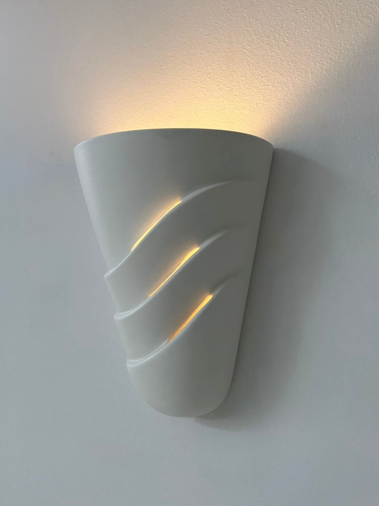 Set_of_2_French_Plaster_Ribbed_Wall_Lights,_1980s