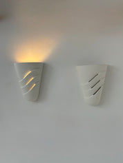 Set_of_2_French_Plaster_Ribbed_Wall_Lights,_1980s