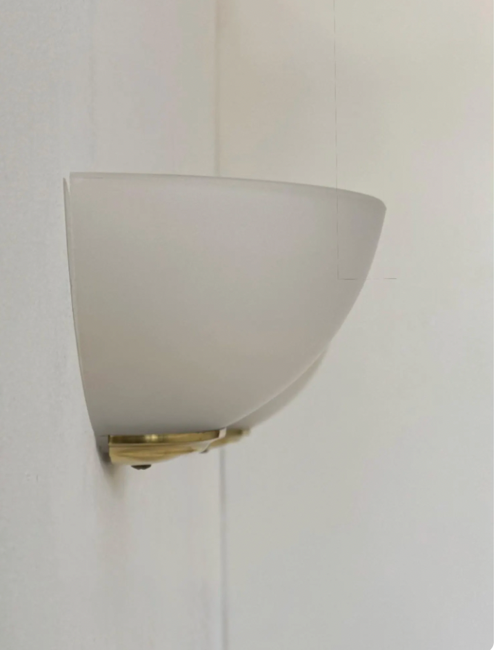 Set_of_2_Brass_and_Frosted_Glass_Wall_Lights,_France,_1970s