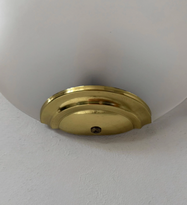 Set_of_2_Brass_and_Frosted_Glass_Wall_Lights,_France,_1970s