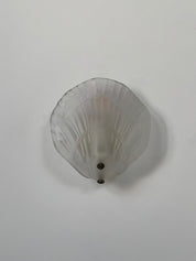 Set_of_2_French_Shell_Shaped_Sandblasted_Glass_Wall_Sconces,_Vintage_Wall_Lights,_1970s