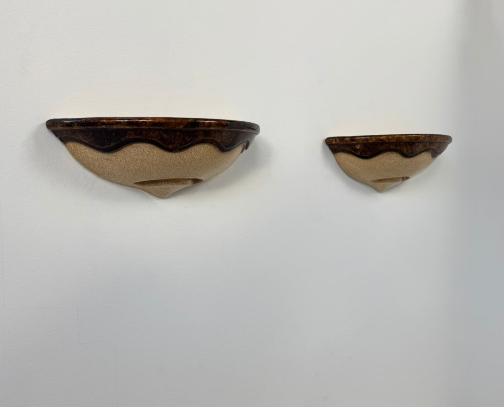 Pair_of_French_Beige_and_Brown_Enamelled_Porcelain_Wall_Sconces,_Vintage_Wall_Lights,_1960s
