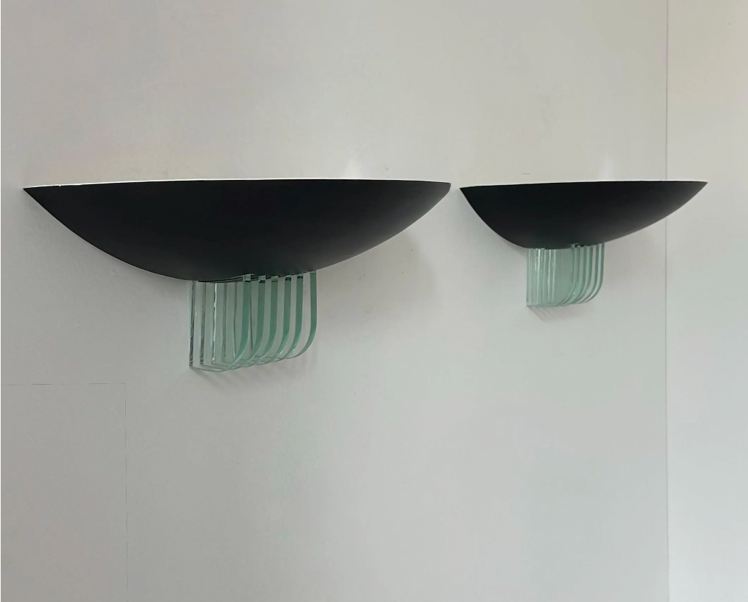 Set_of_2_French_Postmodern_Black_Metal_and_Sandblasted_Glass_Wall_Sconces,_1980s