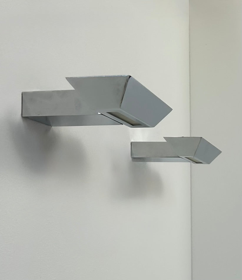 Set_of_2_French_Chrome_and_Sandblasted_Glass_Wall_Sconces,_Vintage_Indirect_Wall_Lights,_1980s