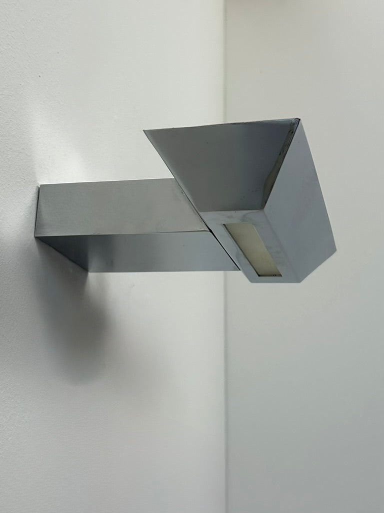 Set_of_2_French_Chrome_and_Sandblasted_Glass_Wall_Sconces,_Vintage_Indirect_Wall_Lights,_1980s