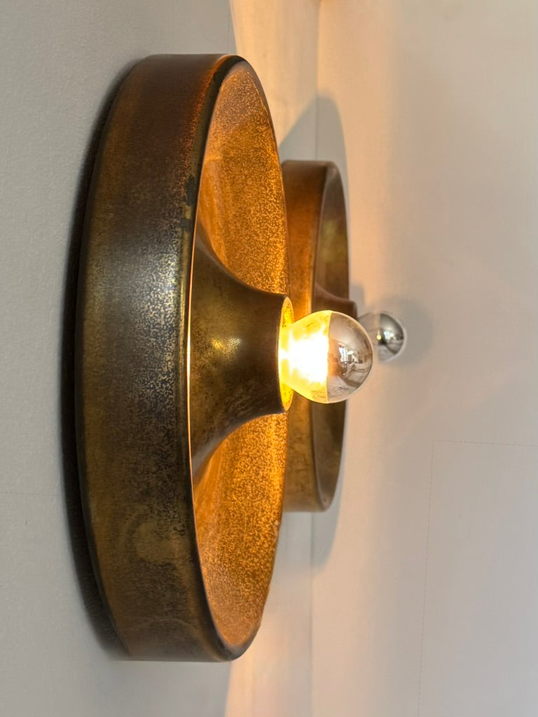 Set_of_2_Italian_Patinated_Brass_Disc_Wall_Sconces,_1970s