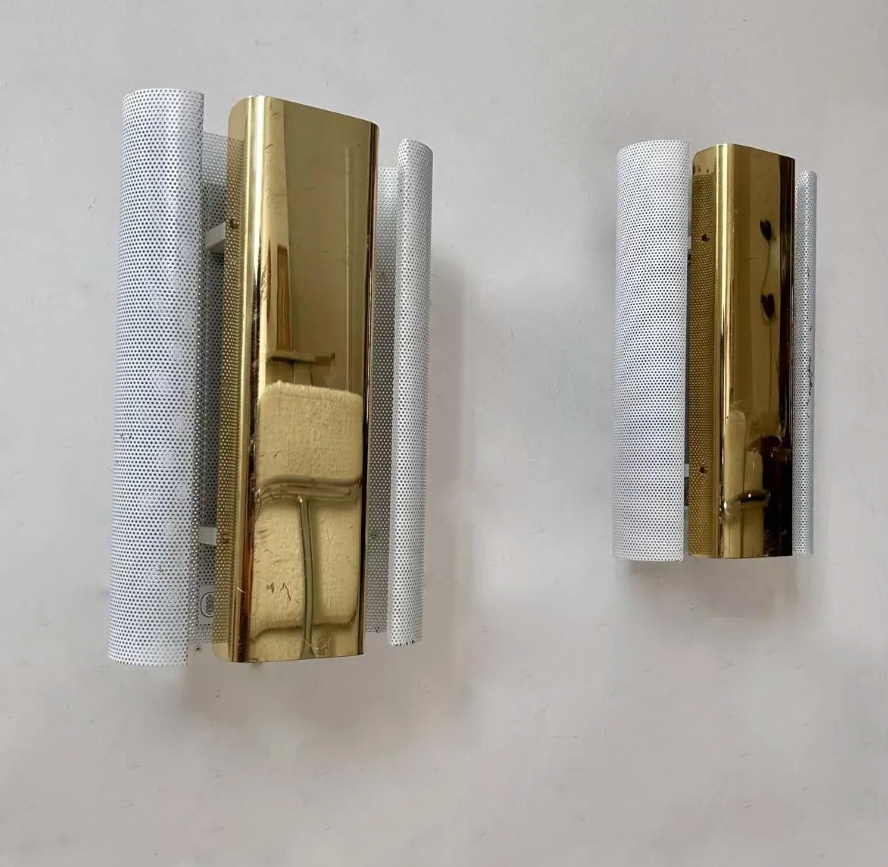 Set_of_2_Rare_Hans-Agne_Jakobsson_V451_Brass_Wall_Sconces,_Markaryd,_Sweden,_1980s