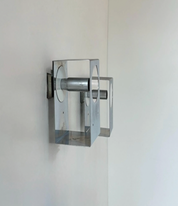 Set_of_2_French_Brushed_Metal_Wall_Sconces,_1970s_Geometric_Design
