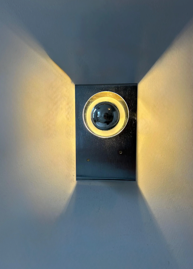 Set_of_2_French_Brushed_Metal_Wall_Sconces,_1970s_Geometric_Design